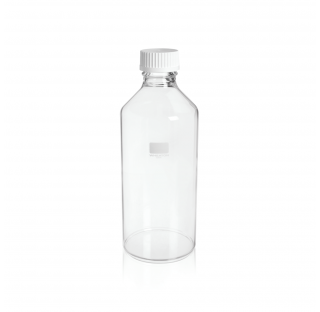 Flacon pour agitateur a rouleaux, 1760 ml avec bouchon visse 45 mm en polypropylene blanc avec bague