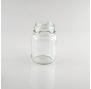 Flacon pharmaceutique 30 ml col large ouverture en verre, poudrier en verre R3/33 sodocalcique bague