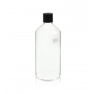 Flacon pour agitateur a rouleaux, 1380 ml avec bouchon visse 38-415 phenolique noir a joint styrene-