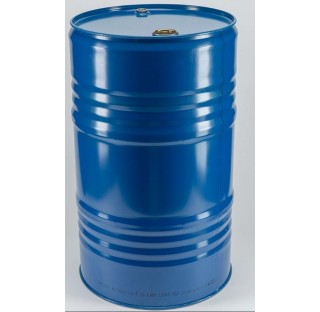 Fut acier bleu exterieur 120 litres,bleu a l'exterieur brut a l'interieur, 2 bondes, homologue liqui