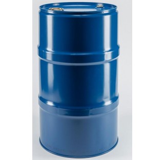 Fut acier bleu exterieur 60 litres,bleu a l'exterieur brut a l'interieur, 2 bondes, homologue liquid