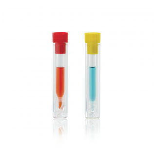 Insert a volume limite en verre, 0,150 ml, avec ressort inferieur 5 x 29 mm (Boite de 100)