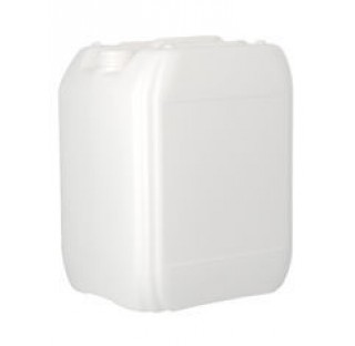 Jerrican en plastique PEHD de 20 litres gerbable, 750gr ONU serie F translucide, col central filetag