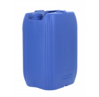 Jerrican en plastique PEHD de 30 litres gerbable, 1250gr ONU serie A bleu, col central filetage 60/6