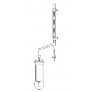 Kumagawa 250 ml complet avec ballon 250 ml et support cartouche diametre int. 41 mm long 150 mm avec