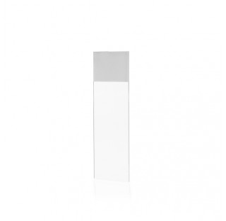 Lames porte-objets, avec bords depolis 90ø, blanc, 25x75x1mm