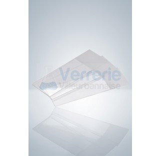 Lames bande matte verre 76x26 mm bords rodes 90 degre pack de 1000 pieces bords rodes 90 degre epais