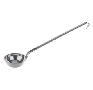 Louche inox 1,4 litres diam 180mm long de manche 350mm manche plat