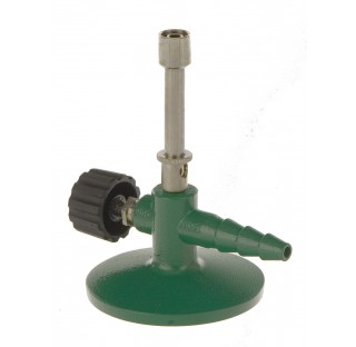 Micro bec Bunsen au propane 60mBar 180g/h diam de base 80mm hauteur 90mm avec valve 1000 degre tubul