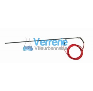 Sondes PT100 externe long 300 diam 6 mm inox recouvert de PTFE 1,5m de cable Sondes PT100 externe lo