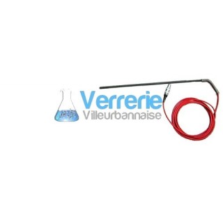 Sondes PT100 externe long 300 diam 6 mm inox recouvert de PTFE 1,5m de cable Sondes PT100 externe lo