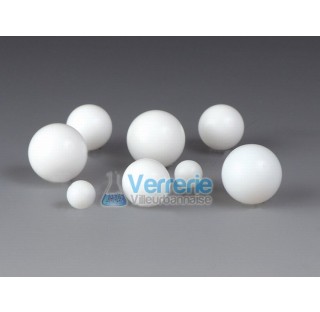 Balle/boule en PTFE Diam 30 mm pack de 25 boules temp. Max. de -200 a +250 degre