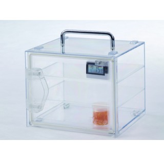 Mini dessicateur en polycarbonate portable 6,2 litres transparent volume utile 6,2 litres dimensions