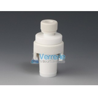 Connecteur pour tube diam int 4 et ext 6rodage 29/32 en PTFE Temp. -200 a + 205 degre