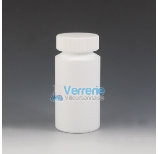 Flacon PTFE 100 ml Dim Ht x D.I x D.E 87x34x50mm pas de vis GL45X4 Temp max de -200 a + 250 degre