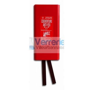 Couverture anti-feu a Coffret mural rouge cylindrique Trionyx