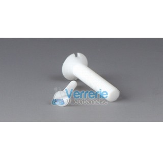 Vis en PTFE pas de vis M 8 x Hauteur 40mm Temp. Max -200 a + 250 degre