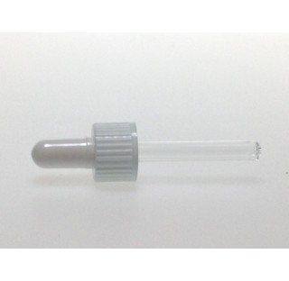 Monture compte goutte nasale DIN18 inviolable pour flacon 15 ml avec tetine blanche