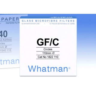 Filtres en microfibre de verre GF/C diametre 125 mm, 100 papiers de filtration en microfibre de verr