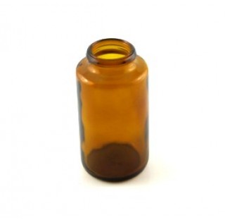 Pilulier 60 ml en verre jaune sodocalcique bague SC30