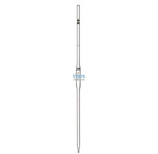 Pipette jaugee 2 ml a boule un trait classe A en verre