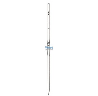 Pipette jaugee 10 ml a boule un trait classe A en verre