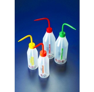 Pissette ronde forme bouteille LDPE water bouchon blanc 500ml