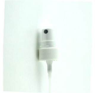 Pompe spray DIN18 blanc avec couvercle transparent monte, pour flacon 50ml