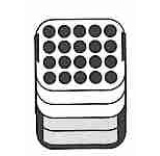 Portoir pour 20 x 1,6 - 7 ml diametre orifices 13,5 mm , longueur 84 mm Hettich