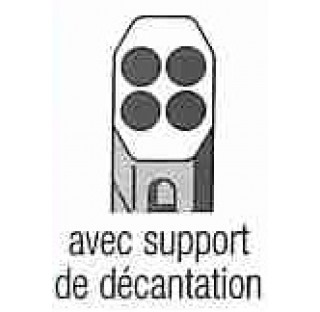 Nacelle pour 4 x 5 ml diametre orifice : 11,5 mm , longueur 64,4 mm , 16 tubes par rotor Hettich