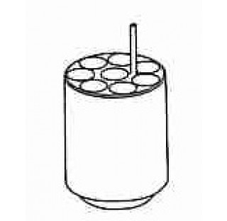 Portoir pour 8 x tube 10 ml diametre orifices 26 mm longueur 80 mm Hettich pour rotor 4266HET/4570HE