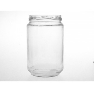 Bocal cylindrique 750 ml en verre blanc bague TO82, Twist off