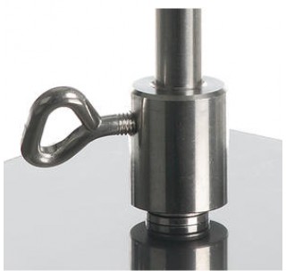 Raccord M10 inox pour fixation de tige diam 12 mm sans filetage