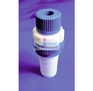 support thermometre rodage 24/40 male diametre de passage 14mm en PTFE