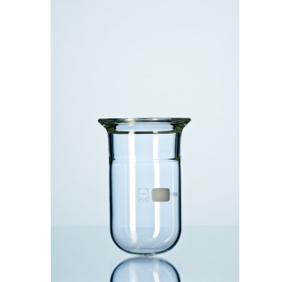 Reacteur verre 20litres DN200 a gorge diametre externe 215 mm hauteur totale 725mm pression 0,5 bar