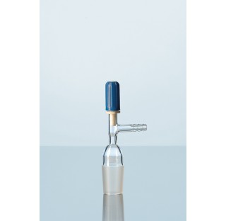 Robinet pour dessicateur DURAN 24/29, avec pointe en PTFE,pour tube laterale, pour type NOVUS longue