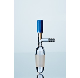 Robinet pour dessicateur DURAN, avec pointe en PTFE, pour couvercle a tubulure 24/29, pour type NOVU