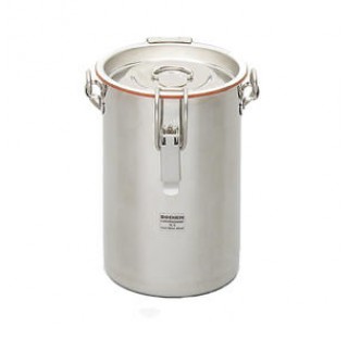 Seau inox 2 litres hauteur 250mm diam int 130-160 mm avec charniere , fermeture et joint silicone po