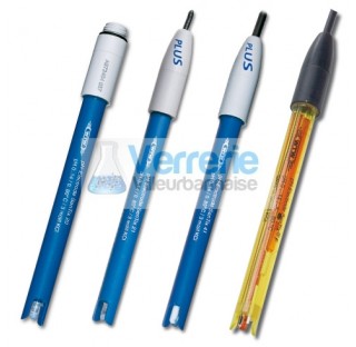 Electrode WTW combinee de pH avec electrolyte a gel et Sonde WTW de temperature integree, prise BNC,