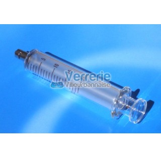 Seringue 10 ml verre Luer lock sterilisable jusqu'a 200 degre en 2 parties avec embout Luer lock cen