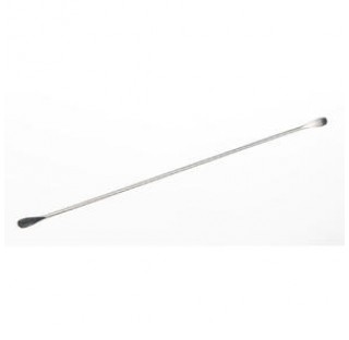 Spatule double ronde et courbee long totale 130mm long de spatule 10mm largeur 5mm diam de tige 2mm 