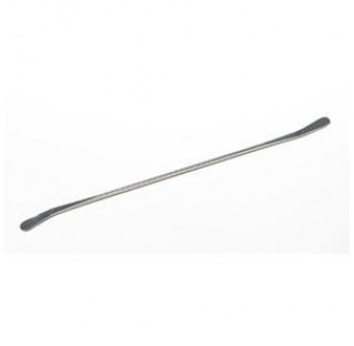 Spatule double ronde et courbee long totale 210mm long de spatule 25mm largeur 12mm diam de tige 4mm