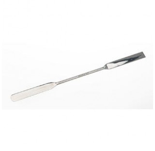 Spatule double inox long totale 210mm long de spatule 60mm largeur 11 mm diam de tige 4mm ,