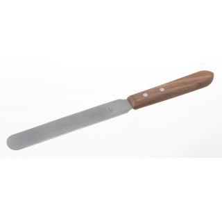 Spatule inox long 165mm longxlarg spatule 75x14mm manche en bois ,