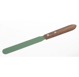 Spatule inox recouvert PTFE long 230mm longxlarg spatule 130x20mm manche en bois , pieces