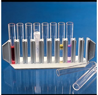 Porte-tubes a essais PE 10 postes diam.16mm dim.55x220x62,6mm  plastique Kartell