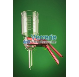 Reservoir gradue 300ml diam 47 mm pour systeme de filtration verre Pyrex