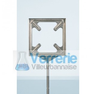 Porte-plaque pour plaque de protection de laboratoire en vitroceramique en acier inoxydable, 155 x 1