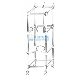 Porteur mobile ,tout pret pour utilisation, pour des recipient de reaction ,Reacteur verre thermosta