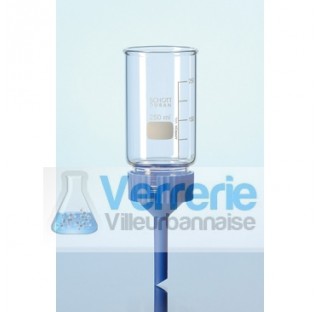 Systeme de filtration, avec entonnoir en PP et 2 joints en FKM, 250 ml pour plaque 50 mm filetage 54